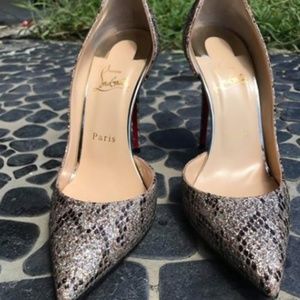 Louboutin Glitter 100ml Snake Print Shoes